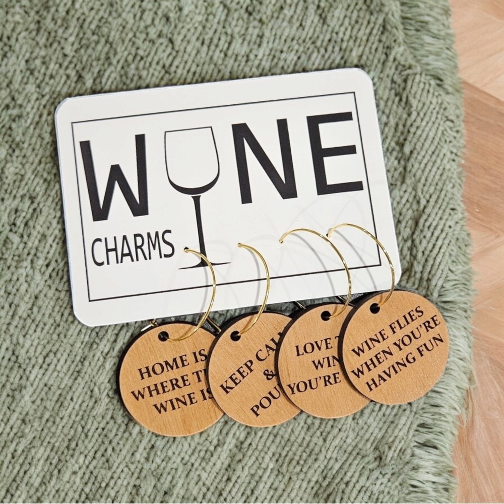 Keep Calm Wine Charms- Maple